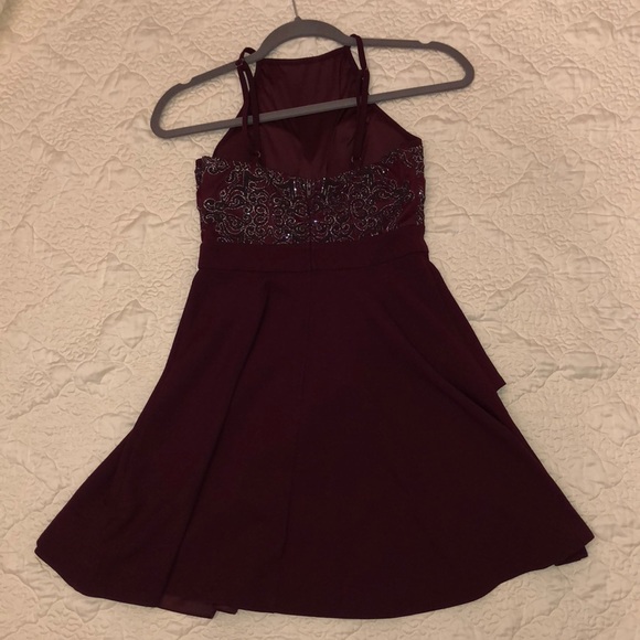 Burgundy Homecoming Dress - Picture 3 of 4